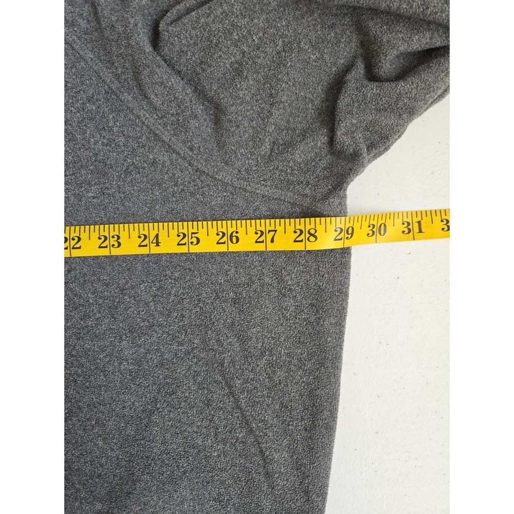 Land's End Men's XXL Gray Lightweight Fleece Thermacheck 1/4 Zip Pullover Jacket - Picture 7 of 10
